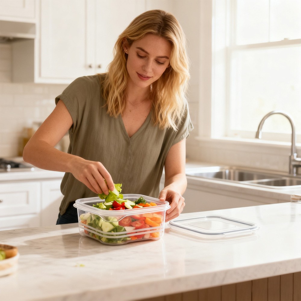 Refrigerator Storage Clear Airtight Stackable Fridge Storage Organizer awesome