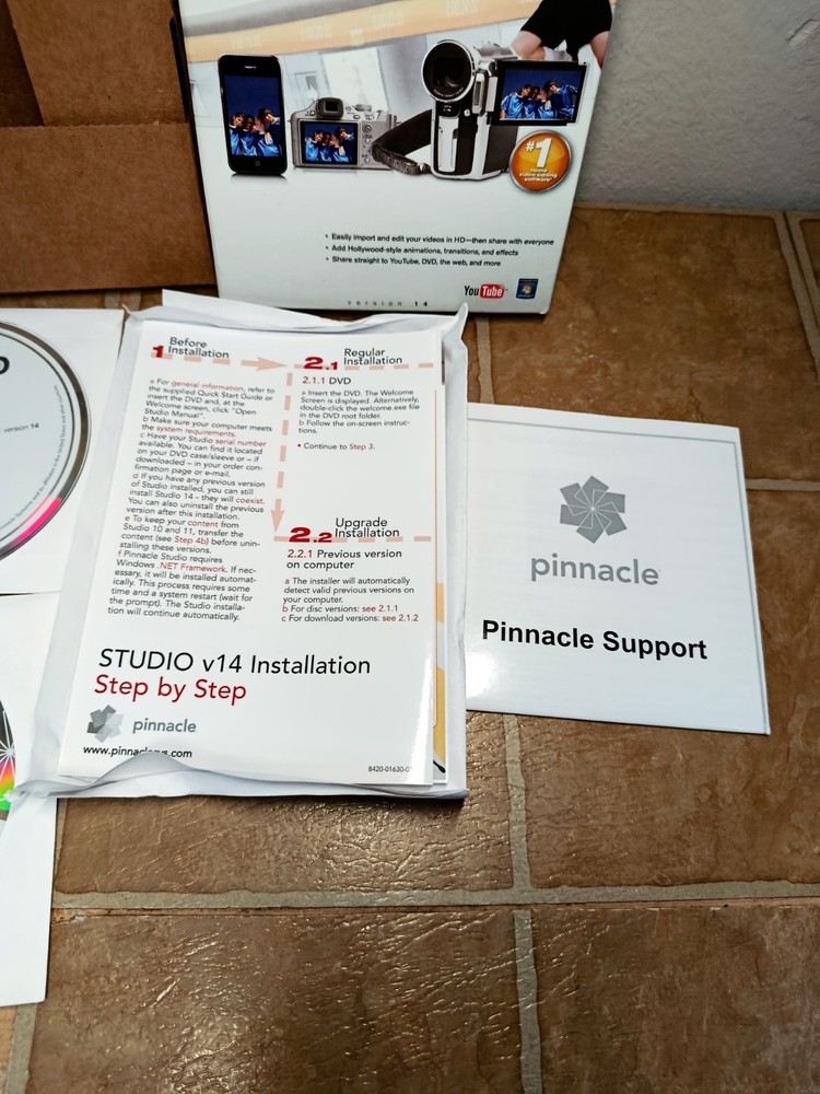 Pinnacle Studio HD Version 14 DVD w/ Scorefitter