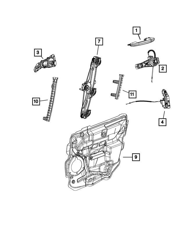 Genuine Mopar Latch Left 68295323aa
