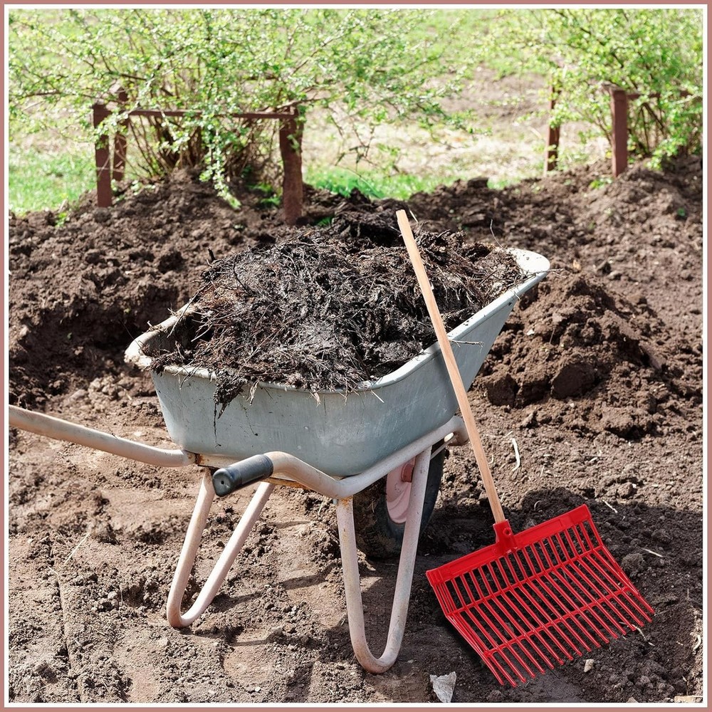Manure Fork Replacement Head, 18 Tines Pitchfork Head with Screws and Nuts, H...