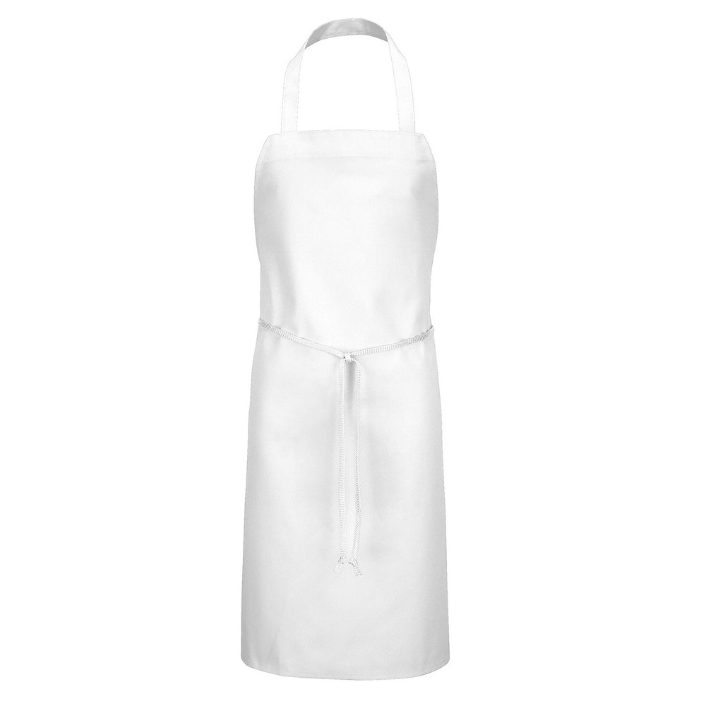 Chef Designs Men's Standard Bib Apron One Size White