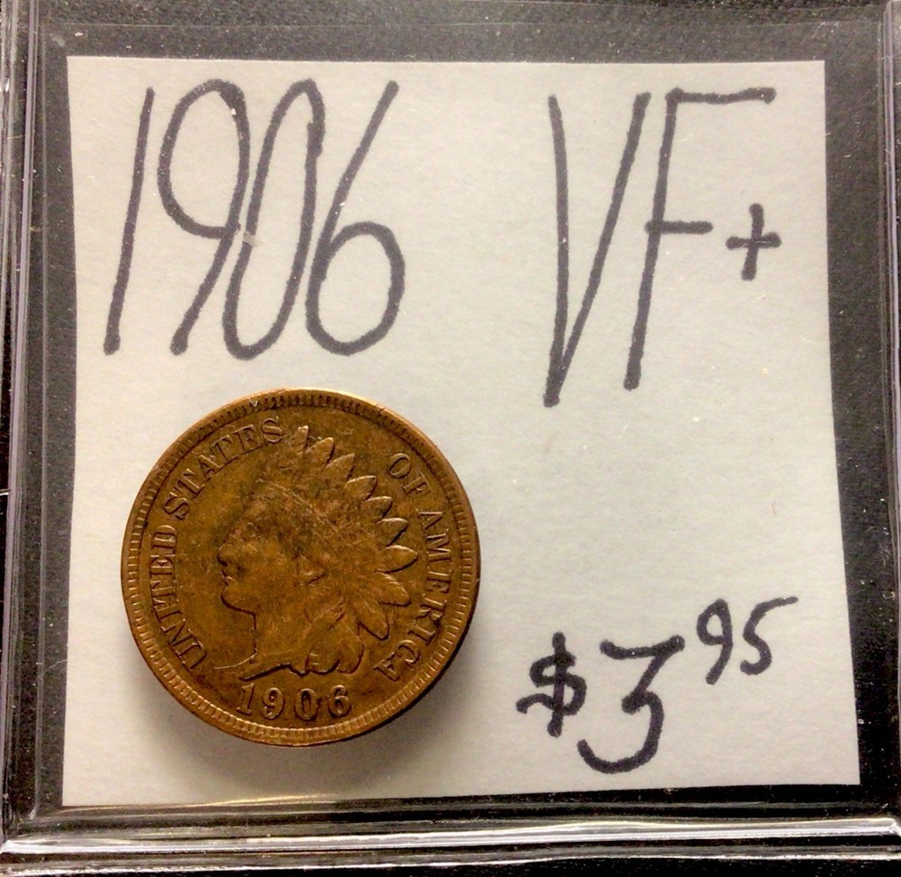 1906 Indian Cent VF+! ENN Coins