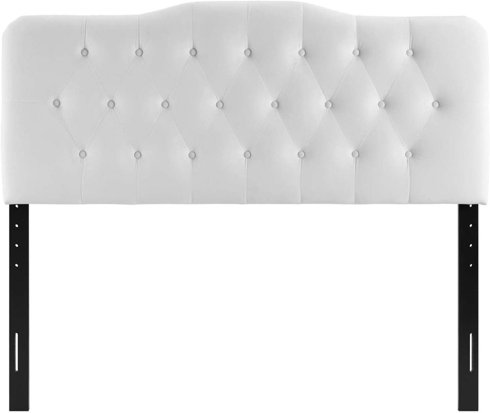 Modway Annabel Diamond Tufted Performance Velvet Full Headboard in White