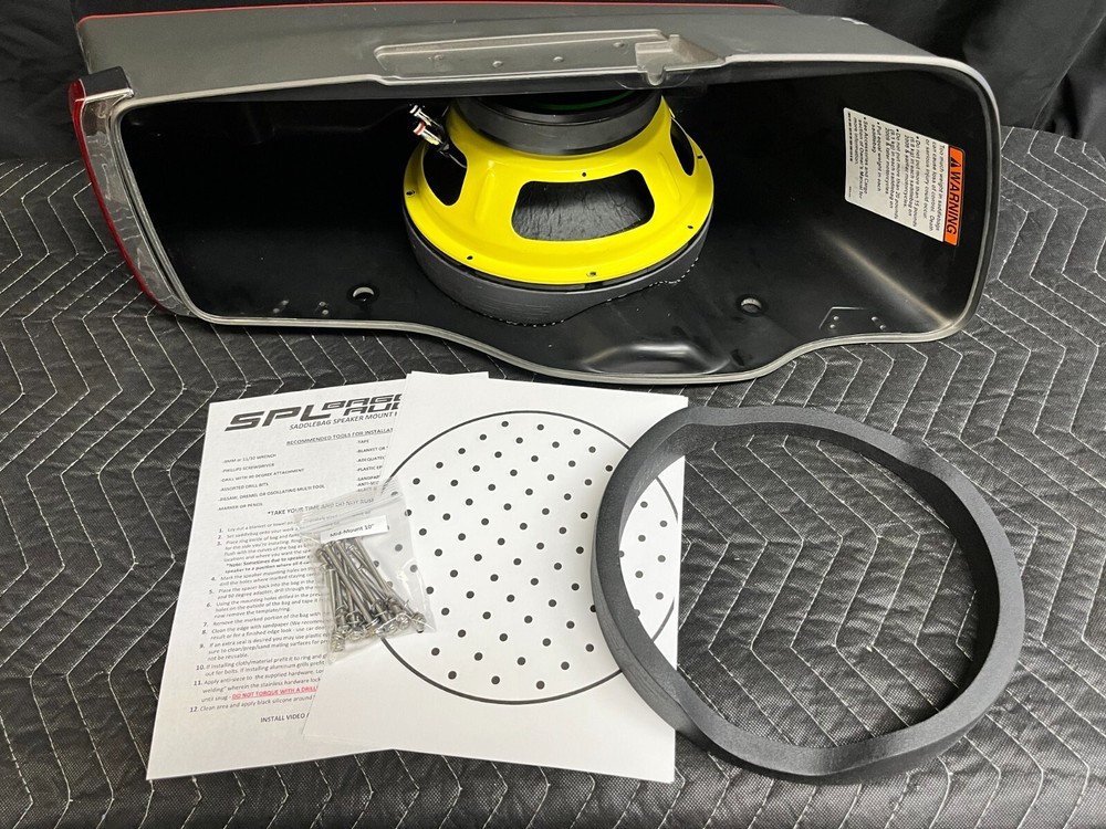 10" Harley Saddlebag MID-MOUNT Speaker Ring Adapters 2014-2023