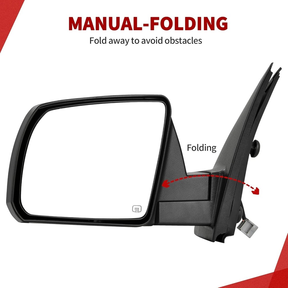 Manual Folding Towing Mirror for 2007-2013 Tundra - Enhanced Visibility Features