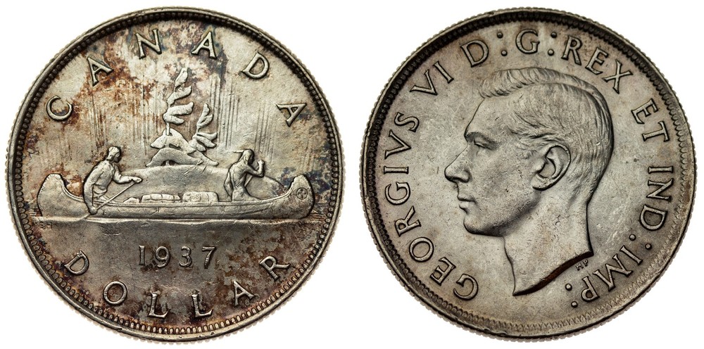 Canada - Dollar 1937 - George VI, Silver