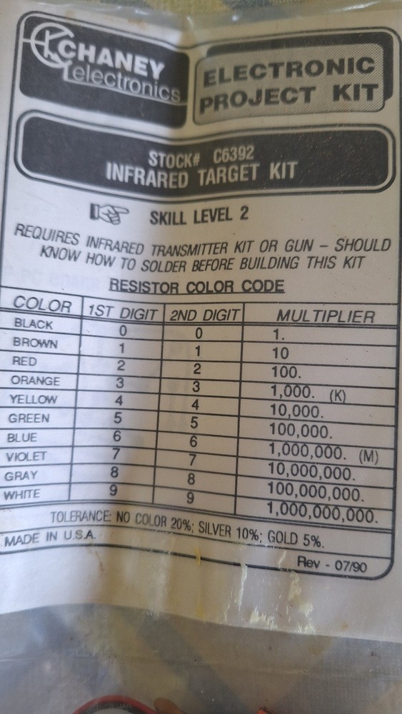 Vintage Chaney Electronics Infared Target Kit Skill Level 2