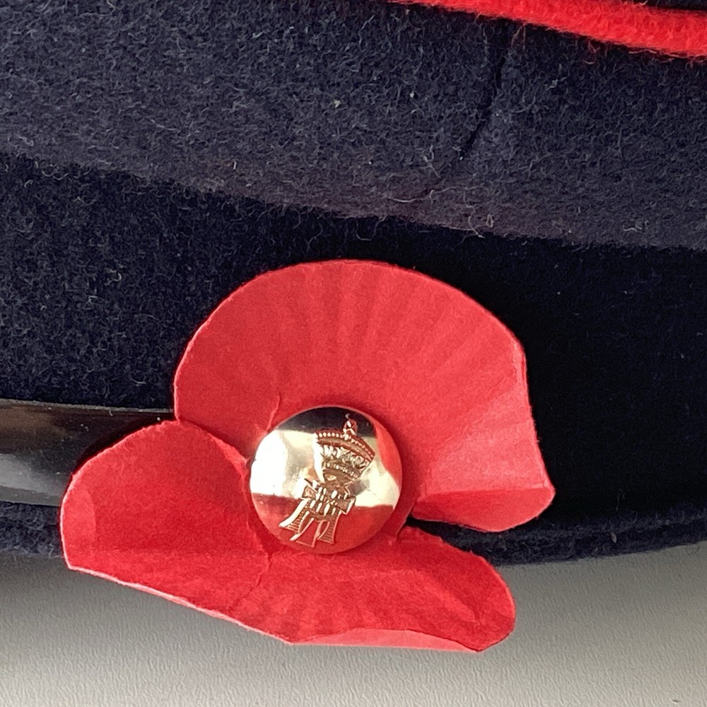 Genuine Merican Regiment Service Cap With Poppy