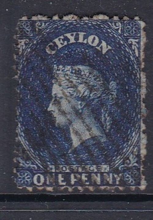 Ceylon - SG 63b - used - 1867/70 - 1d deep blue