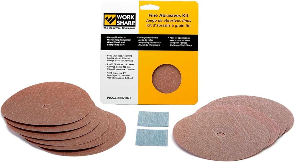Fine Abrasive Kit for Work Sharp WS3000 Wood Tool Sharpener One Size, Brown