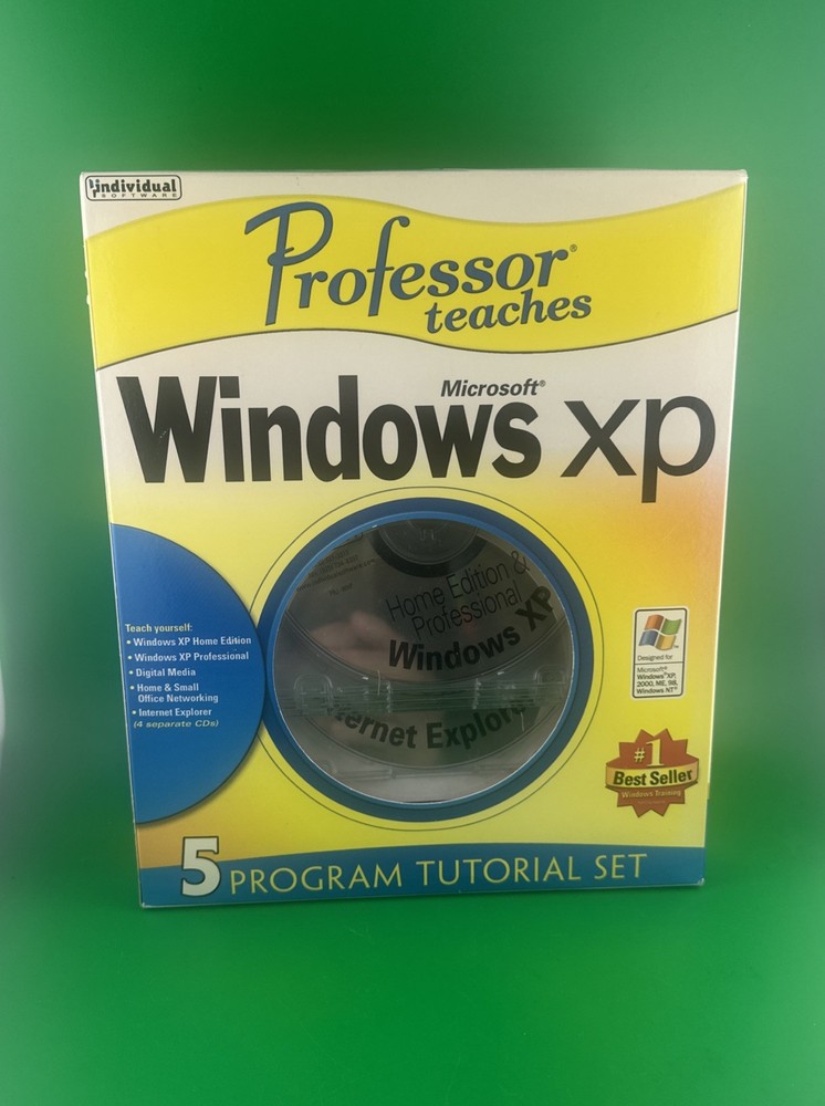 Microsoft Windows XP Professor Teaches 5 CD Program Tutorial Set 2000/ME/98/NT
