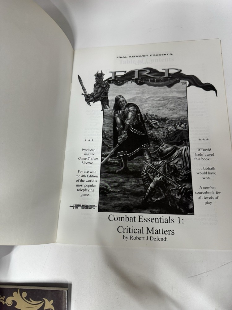 Final Redoubt Fantasy RPG Combat Essentials #1 - Critical Matters