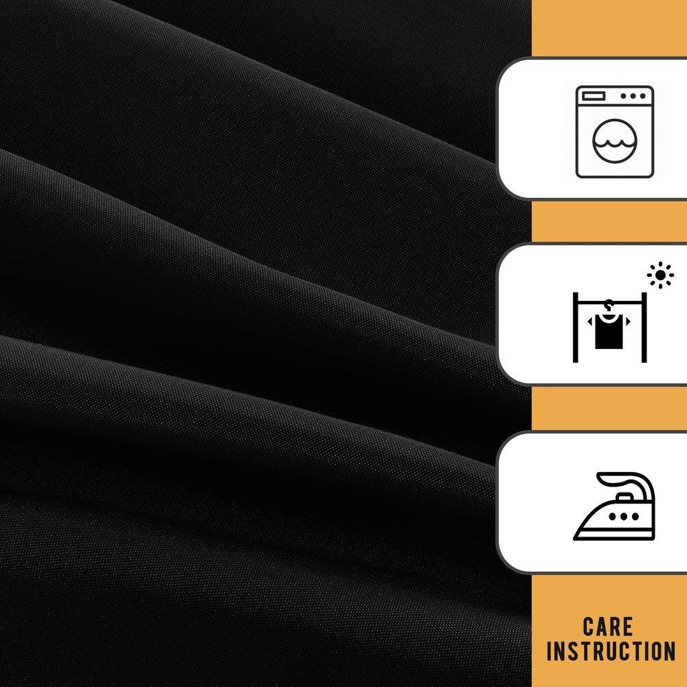 Obstal 2 Pack Black Tablecloth Fitted Table Clothes for 4 Foot Rectangle Tabl...