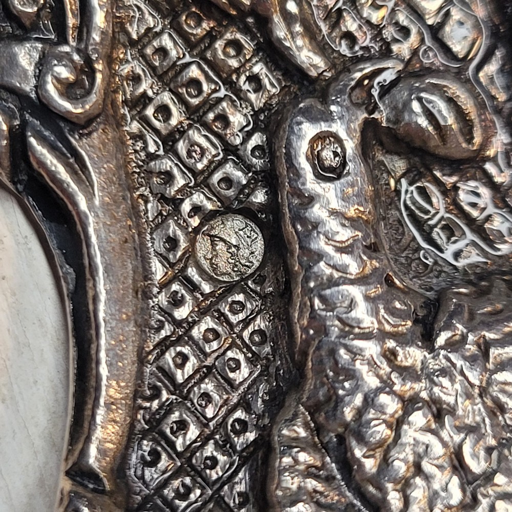Incredible .833 Silver Dutch handcrafted very large silver sifting spoon 9.08 Oz
