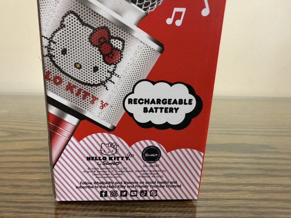 Hello Kitty Bluetooth Karaoke Microphone & Wireless Speaker USB Charging Red