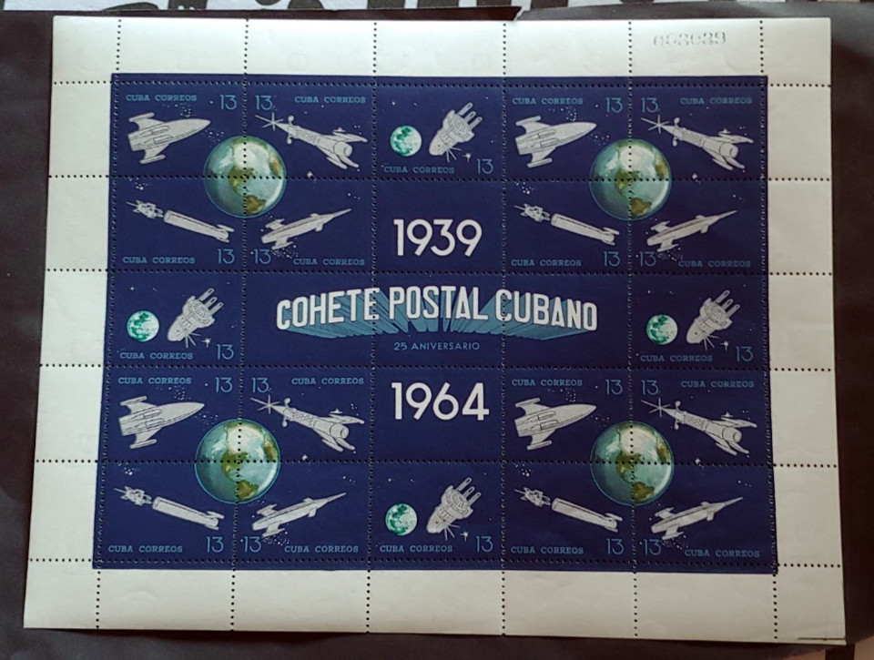 1964 SPACE LUFTRAUM 5 SHEETS US USA CUB (SH/MAP)