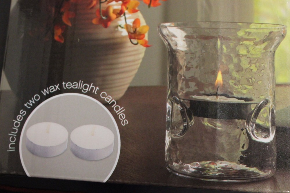 2 PIECE WAYLAND SQUARE 2-PIECE GLASS TEALIGHT HOLDERS