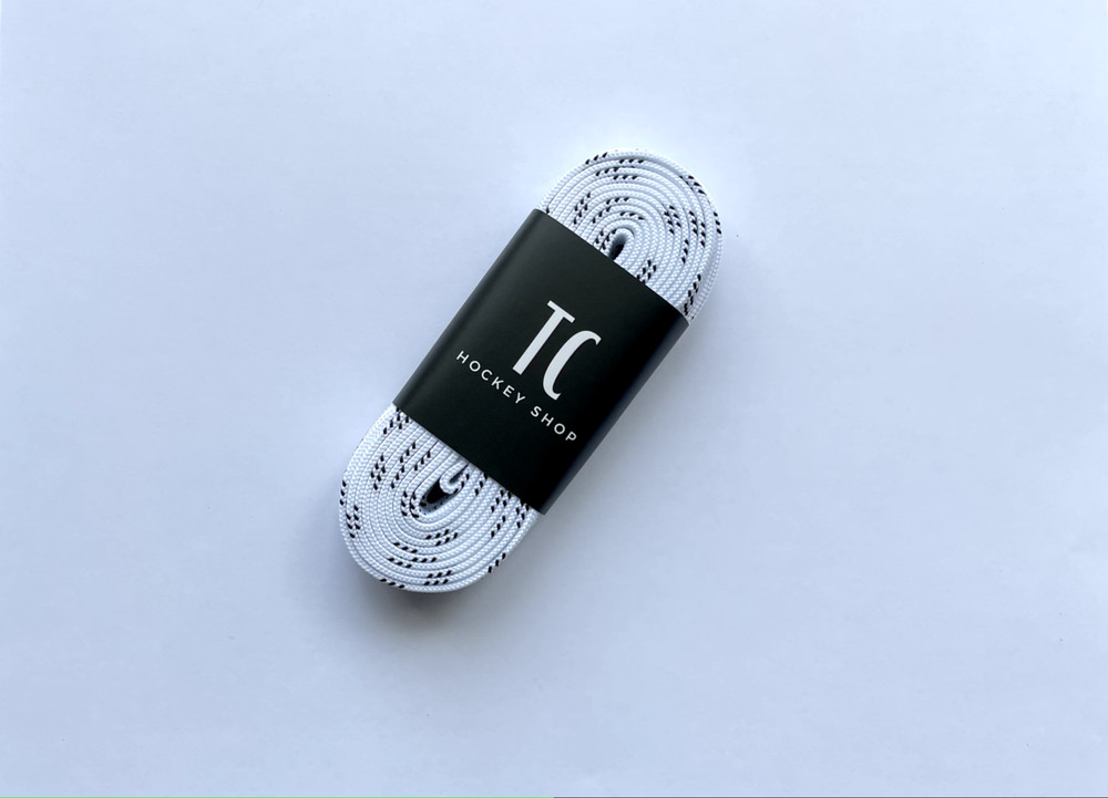 Hockey Laces Cloth/Unwaxed - 1 Pack - White