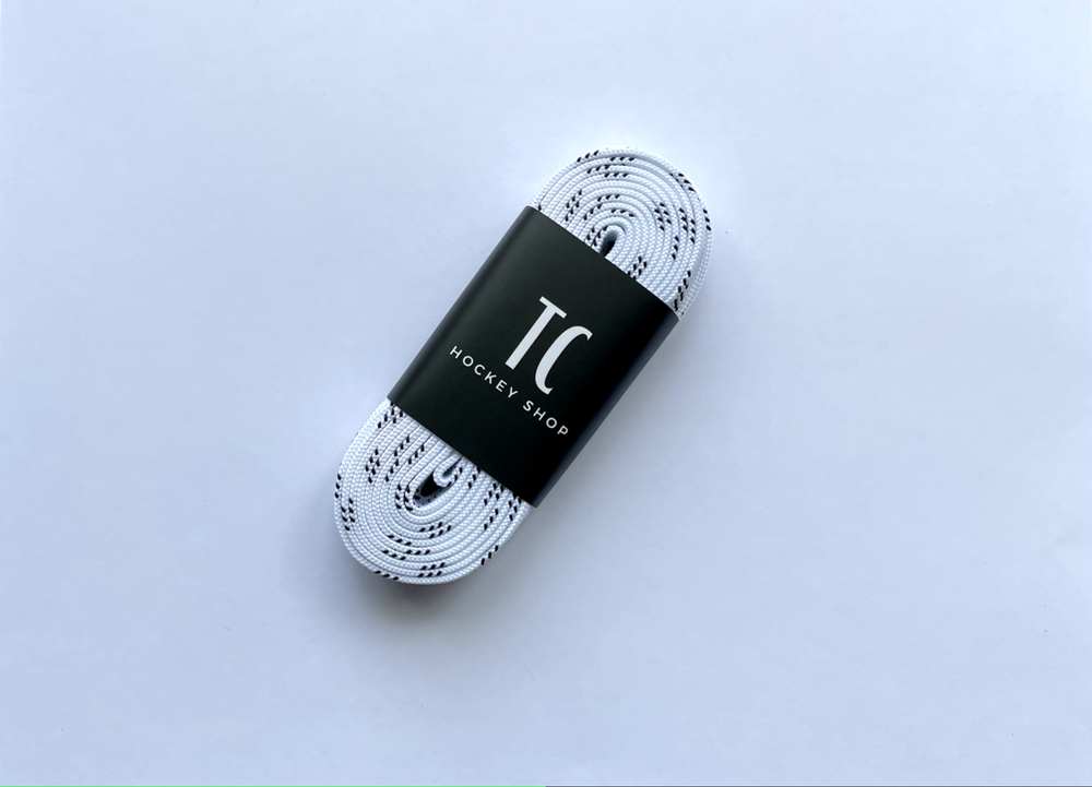 Hockey Laces Cloth/Unwaxed - 1 Pack - White