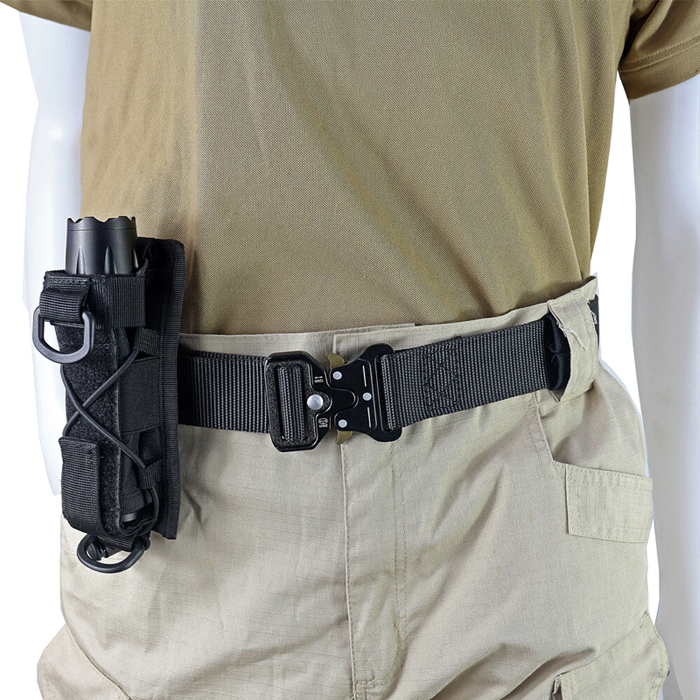 Tactical Flashlight Pouch Rotatable Flashlight Holder Belt Clip with 360 Degree