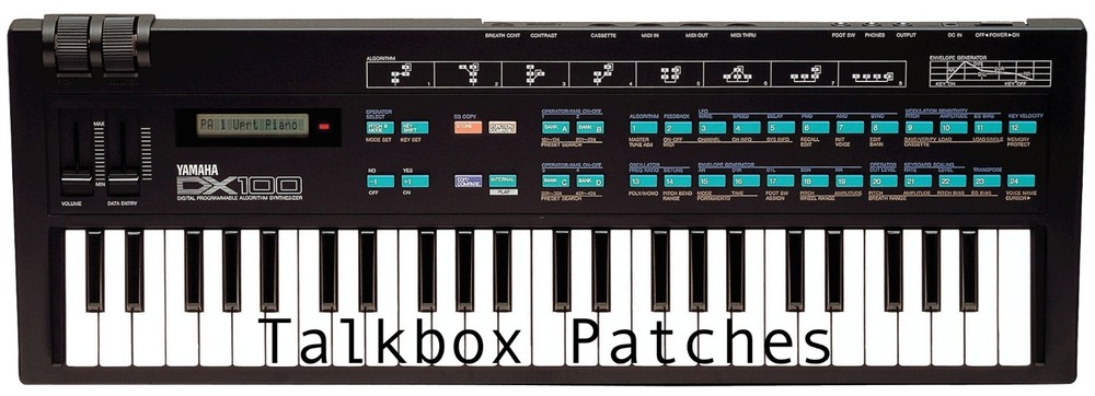 Talkbox Patches (microKORG, MiniNova, DX100, JD-Xi, MicroBrute, & More)