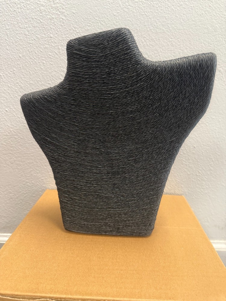 Necklace display bust, free standing, black, bundle of 2