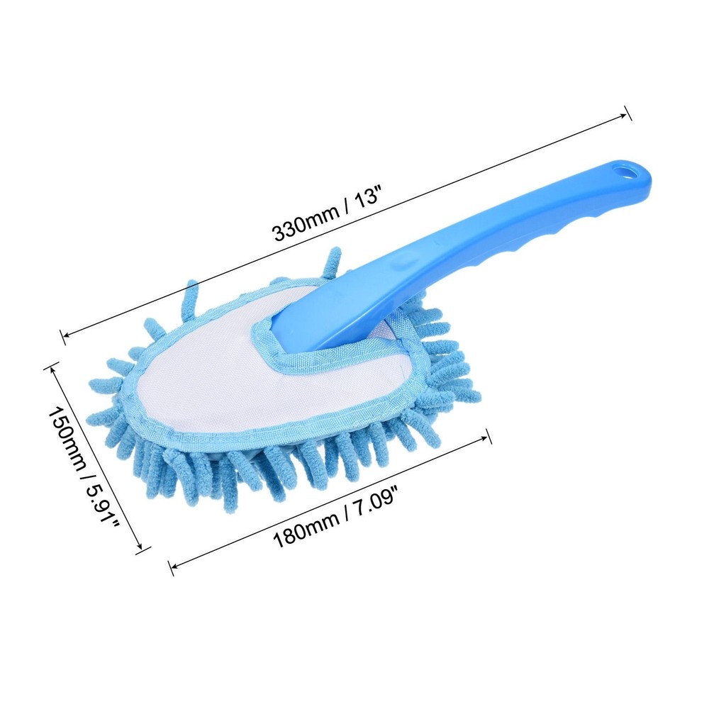 Microfiber Chenille Duster Washable Cleaning Brush Dusting Tool Blue