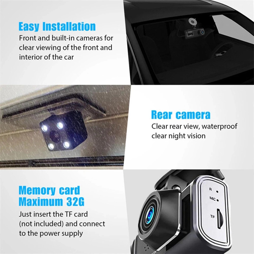 TOGUARD CE41A Front Inside Dual Dash Camera