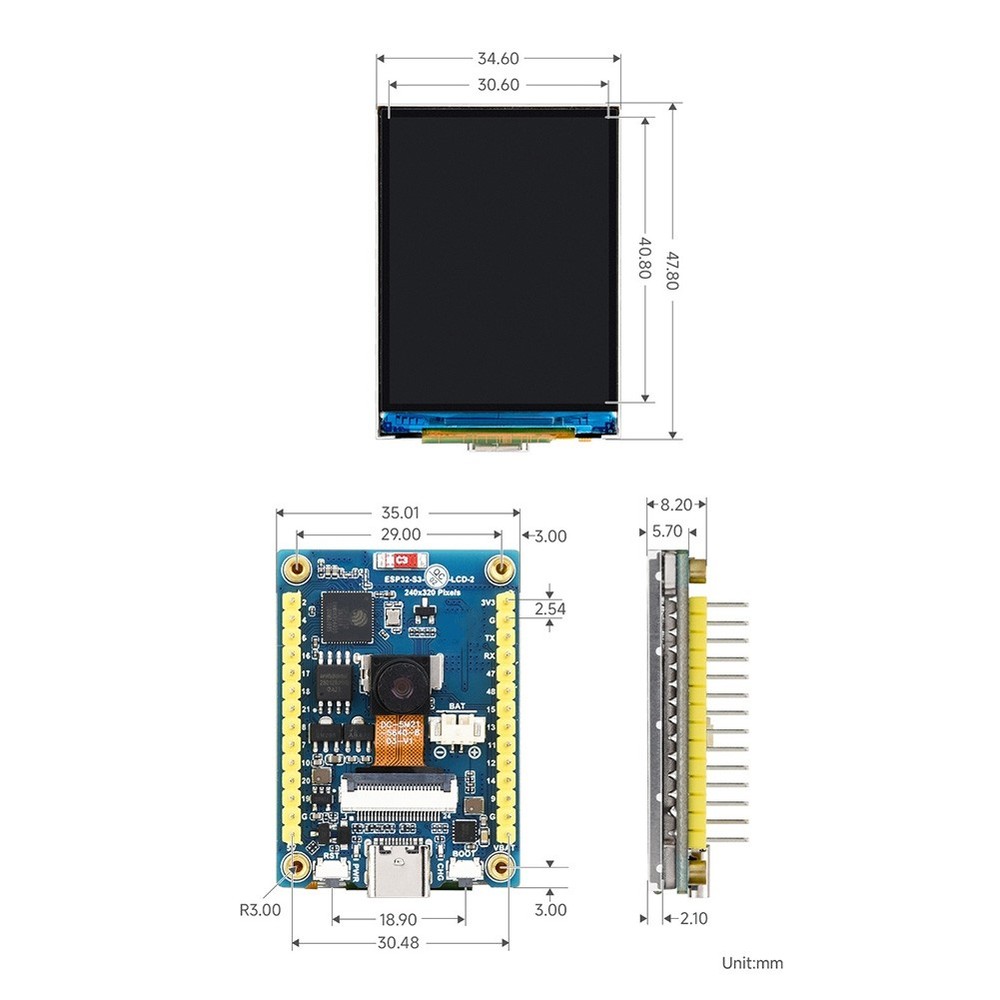2----IPS Capacitive Touch Screen Development Board, 240 X 320 L3285