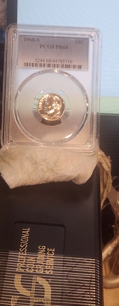 1968  PCGS PR 68 Proof Dime