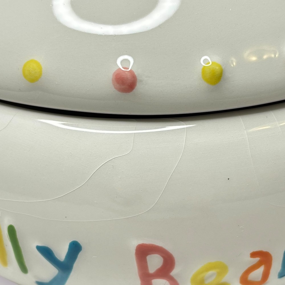 Cracker Barrel Easter Jelly Bean Bowl Candy Dish Spring Has Sprung Ceramic READ
