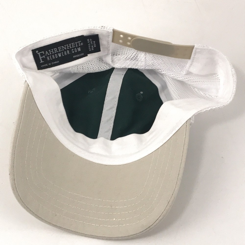 Apache helicopter hat trucker cap green tan and white snapback EUC