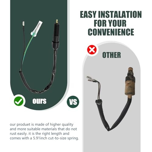 1 PC Rear Brake Light Switch Wire, 14.96 Inches Tail Light Switch with Spring