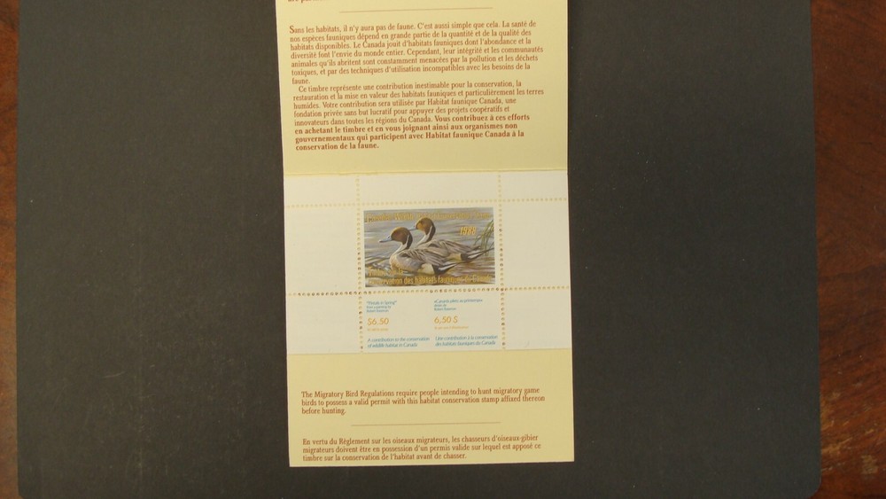 CANDA MINT NEVER HINGED DUCK STAMPS IN BOOKLETS FIRST FIVE YEARS