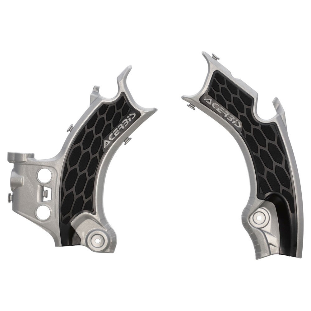 Acerbis X-Grip Frame Guards - Silver/Black - Guards