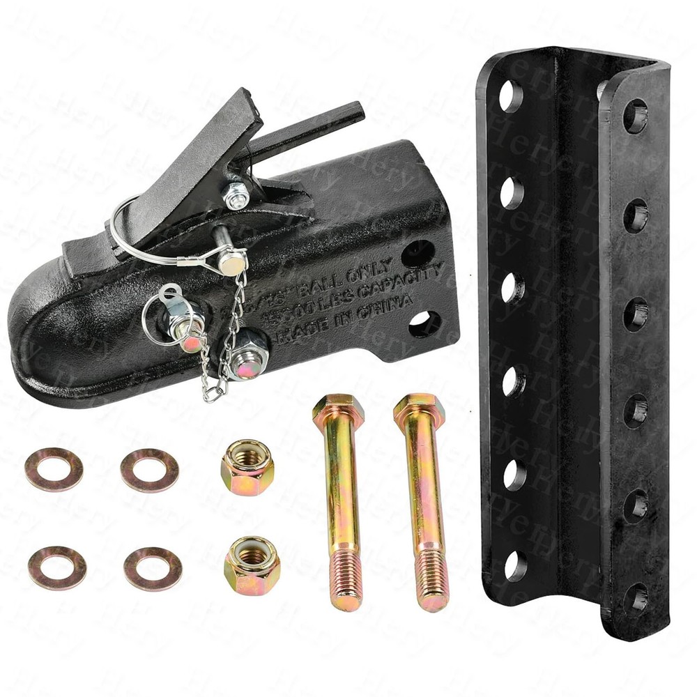 Heavy Duty 15000 LB 2-5/16" Adjustable Trailer Coupler 5-Position Channel-Mount