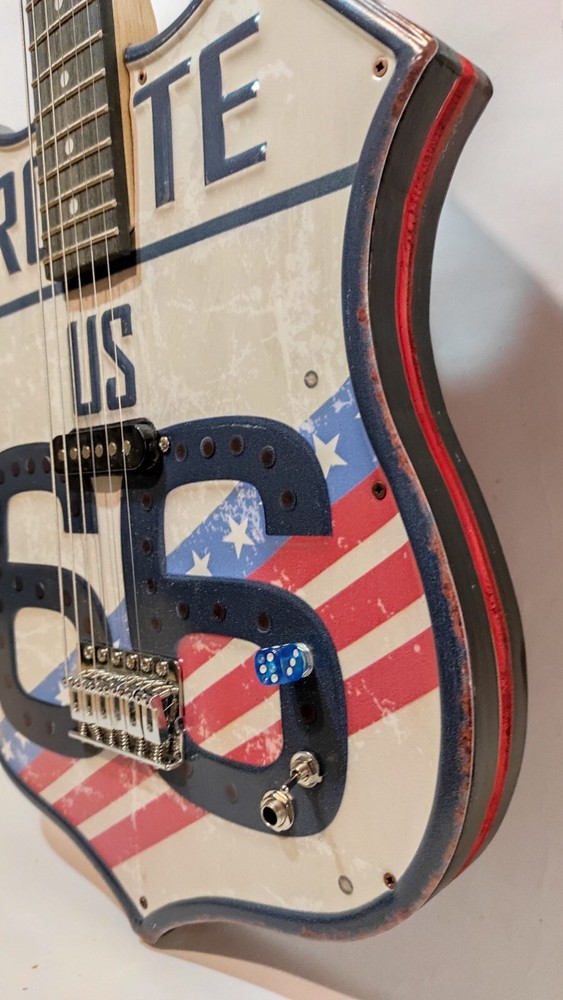 Matteacci's Route 66 shield electric guitar