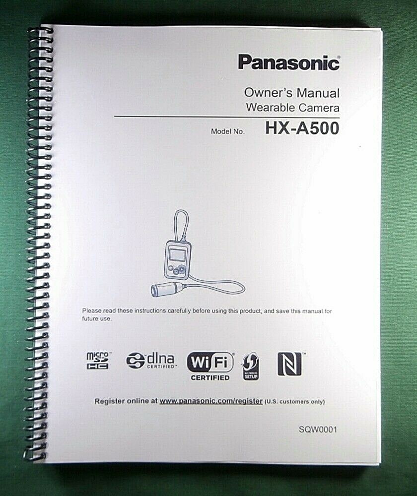 Panasonic HX-A500 Instruction Manual: Full Color & Protective Covers!