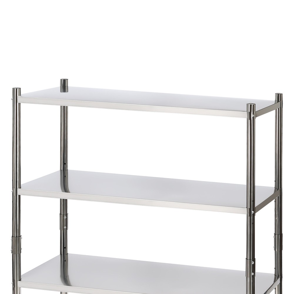 Stainless Steel Shelving, 4-Layer Storage, 330lbs Load Capacity per Layer