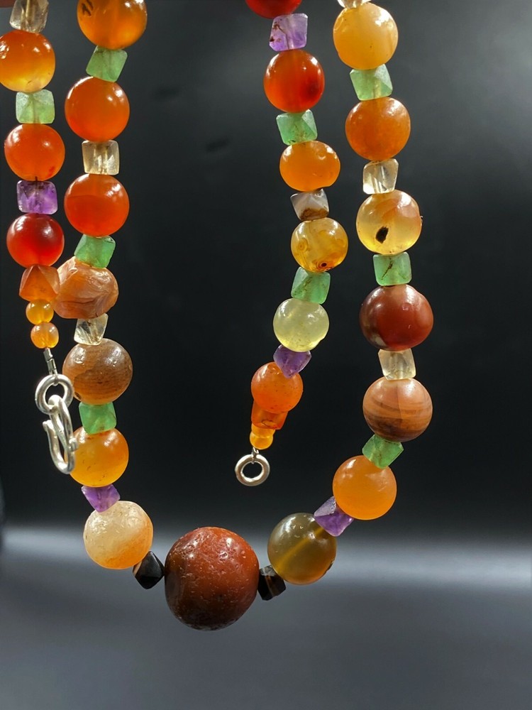 Old Ancient Antique Indo Greco Bactrian Old Beads Necklace