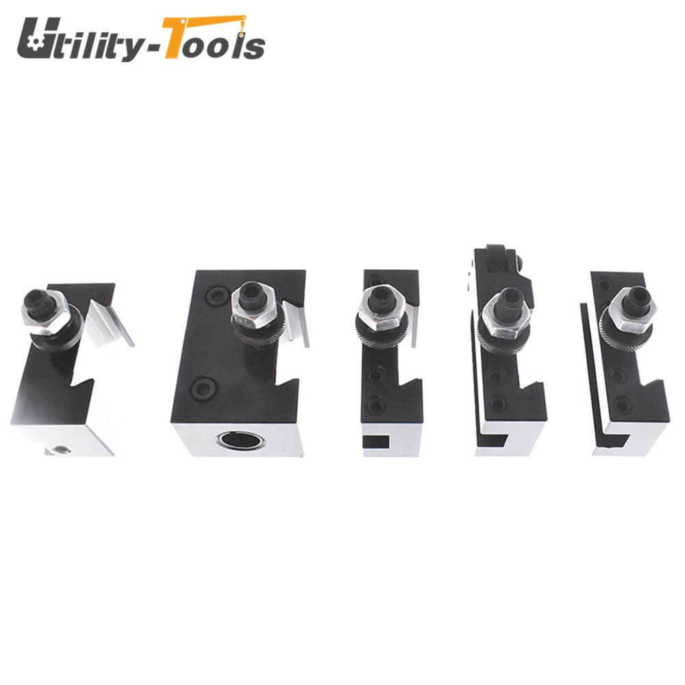 6 Pack AXA 250-100 Size Piston Type Quick Change Tool Post Set For Swing Dia 12"