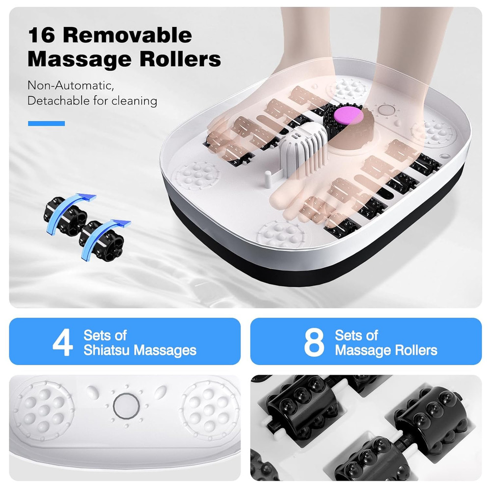 Collapsible Foot Spa Bath with Heat, Remote Control, Temperature Control, Bubble