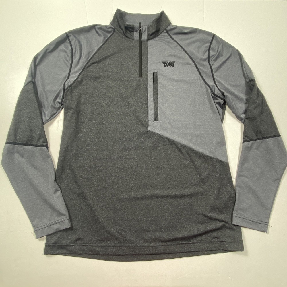 PXG Parsons Xtreme Golf 1/4 Zip Pullover Gray Long Sleeve Performance Medium M