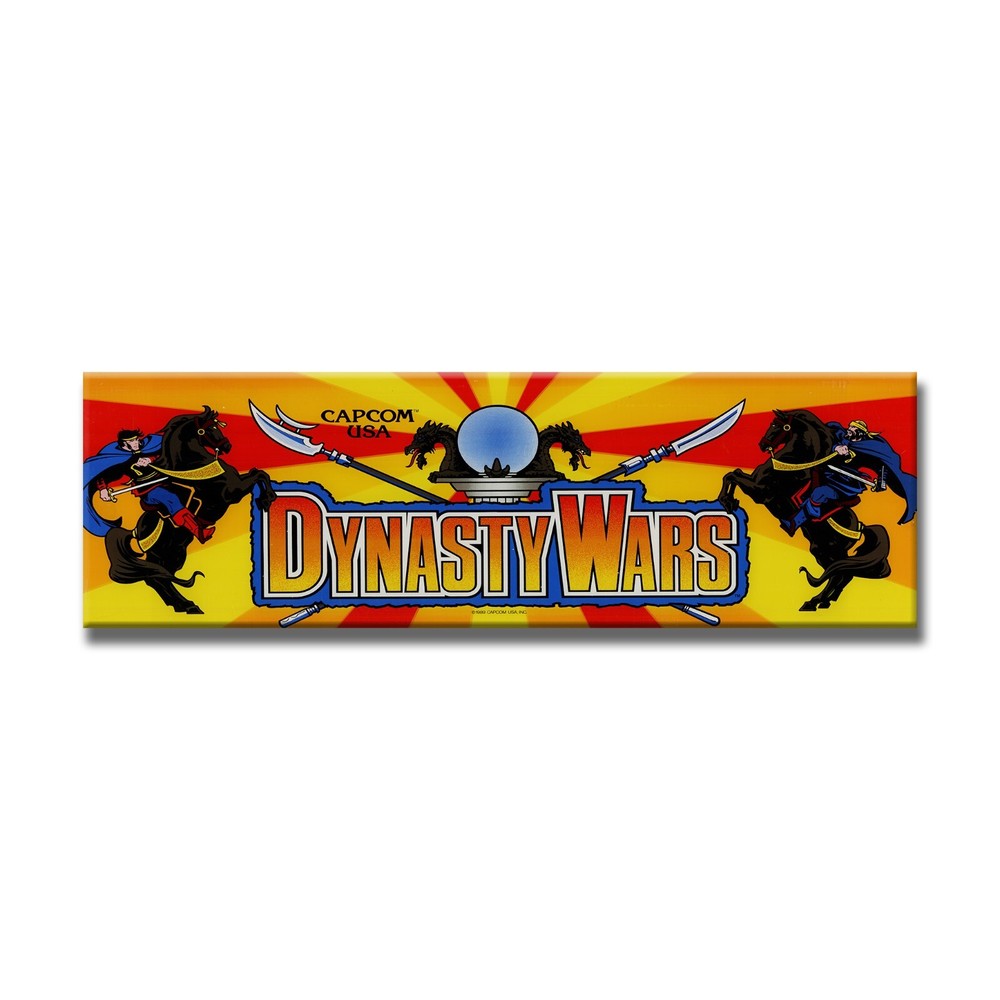 Dynasty Wars Premium Arcade Marquee Insert Reproduction Header Backlit Sign