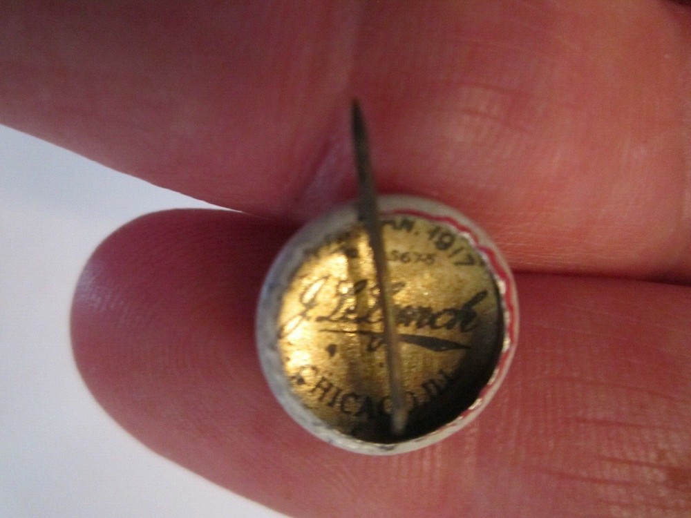 1920 RED CROSS LAPEL PIN - DATED 1917 AND SIGNED ON INSIDE - SC-8