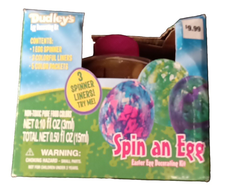 Dudley's Spin An Egg Decorating Kit - Easter Egg Dye Kit - 4 Refill Packs