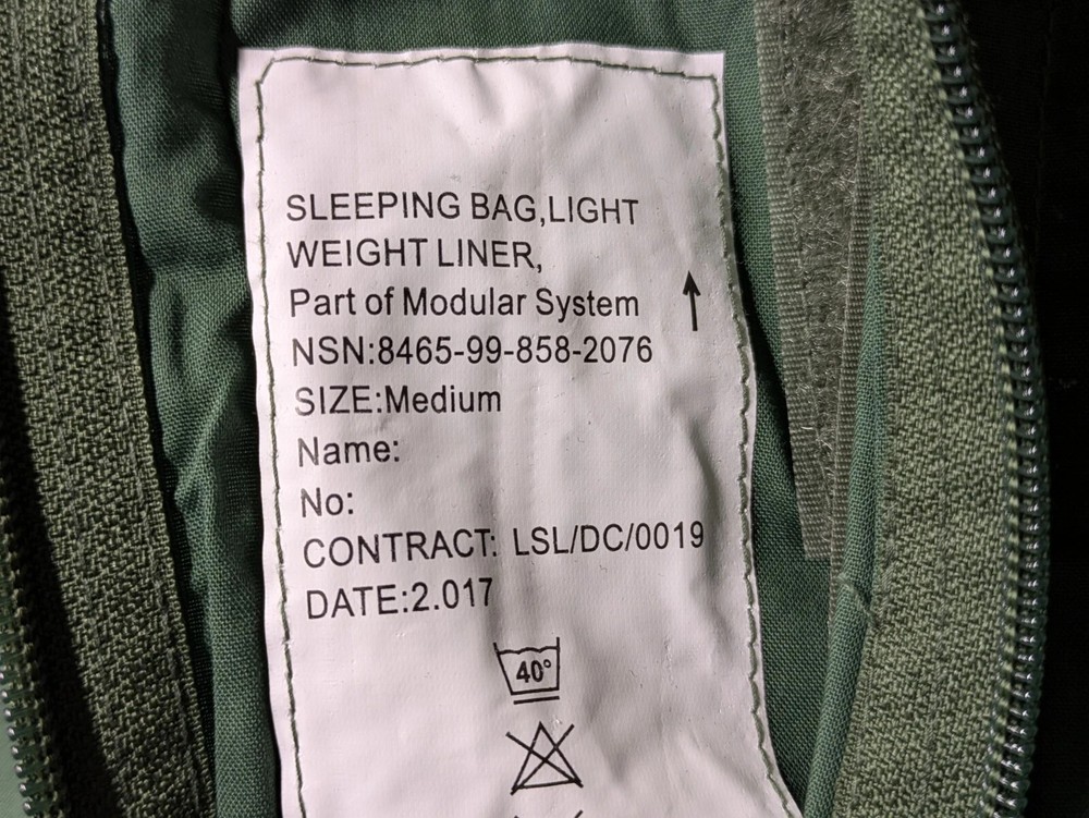 Modular System Sleeping Bag Lightweight Liner - British Army