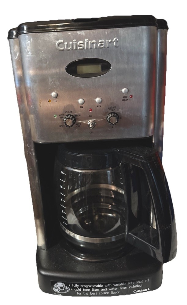 Cuisinart DCC1200 12 Cup Coffee Maker Machine Programmable Self Cleaning TESTED