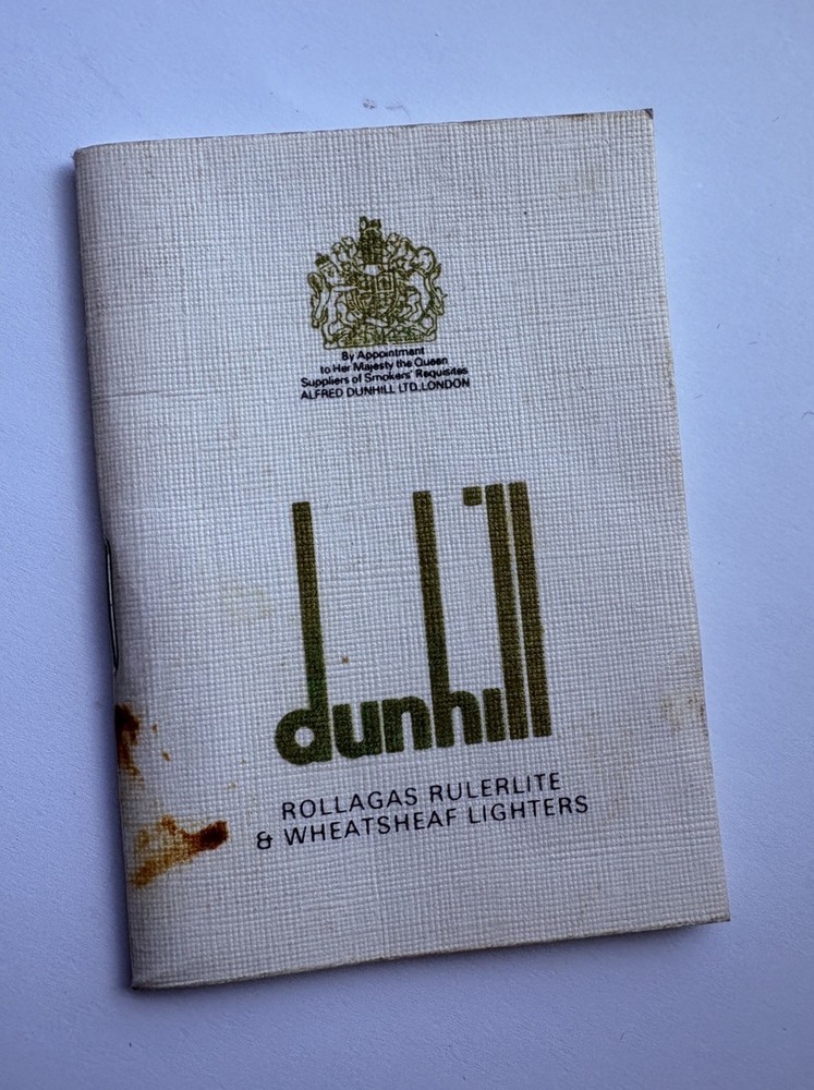 Dunhill BROWN Rollagas Box & User Manual