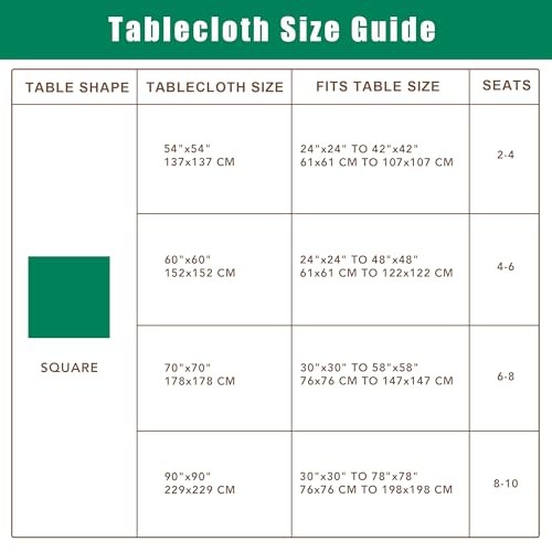 Fall Tablecloth Textured Fabric Square 54" x 54" (Square) Fall Gold